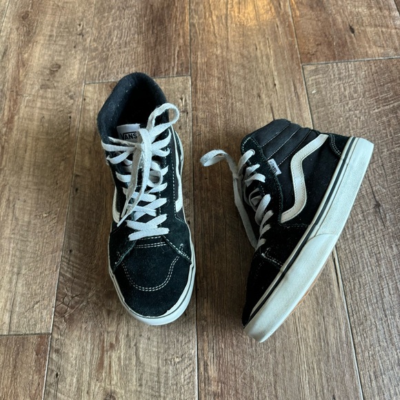 Vans SK8 hi black suede high top sneakers youth size 4 - Picture 11 of 12